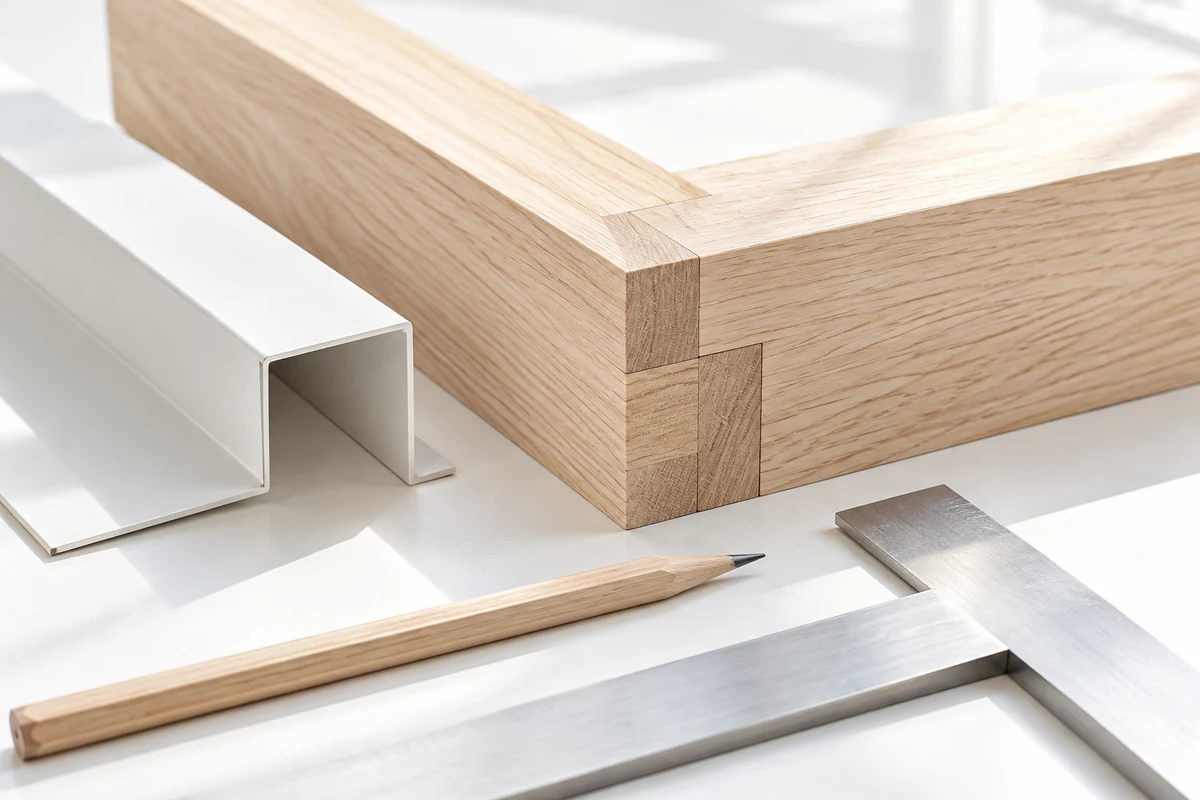 Conceptual visualization of sunlit architectural materials and details